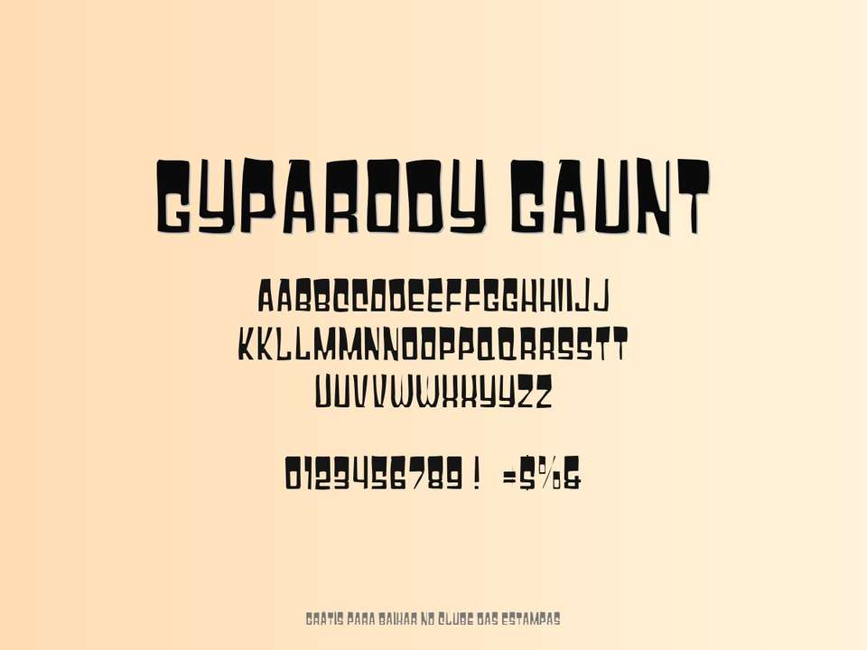 Fonte Gyparody Gaunt Grátis Para Baixar