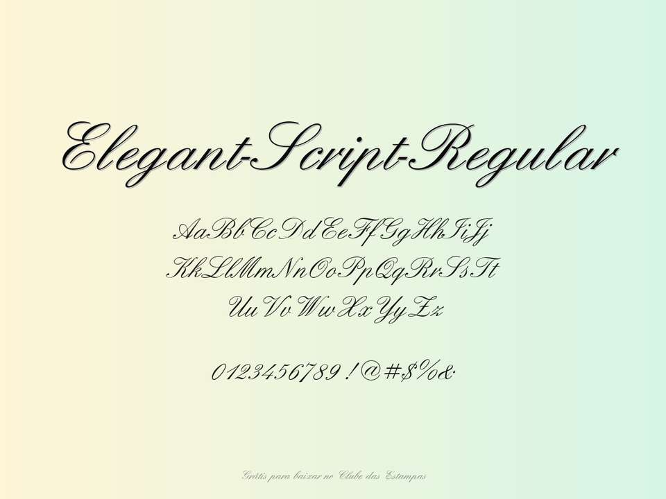Fonte Elegant Script Regular Grátis Para Baixar