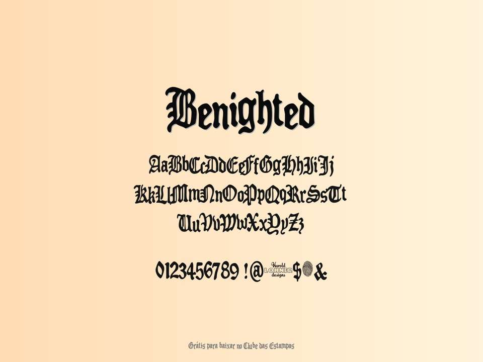 Fonte Benighted Grátis Para Baixar