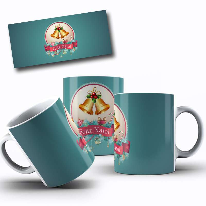Arte Para Caneca Feliz Natal Personagens Estilo Cartoon 35