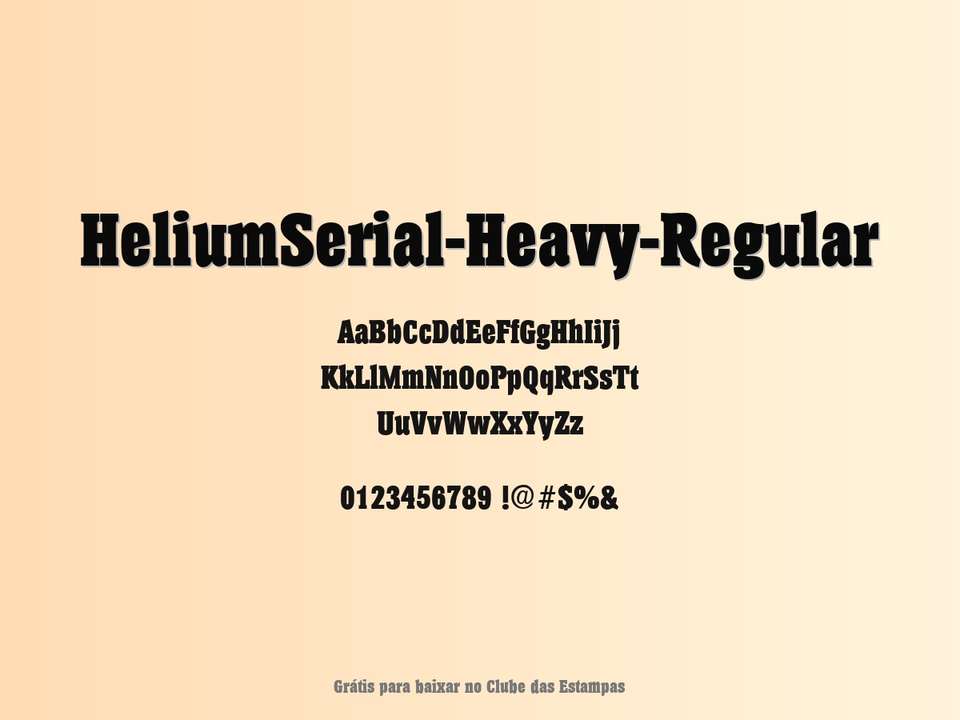 Fonte Heliumserial Heavy Regular Grátis Para Baixar