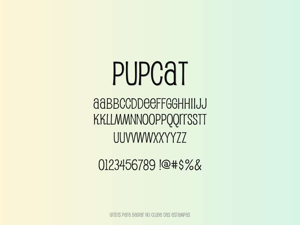 Fonte Pupcat Grátis Para Baixar