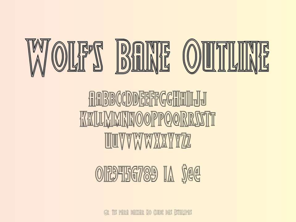 Fonte Wolf's Bane Outline Grátis Para Baixar