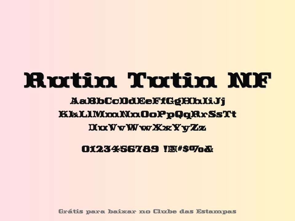 Fonte Rutin Tutin Nf Grátis Para Baixar