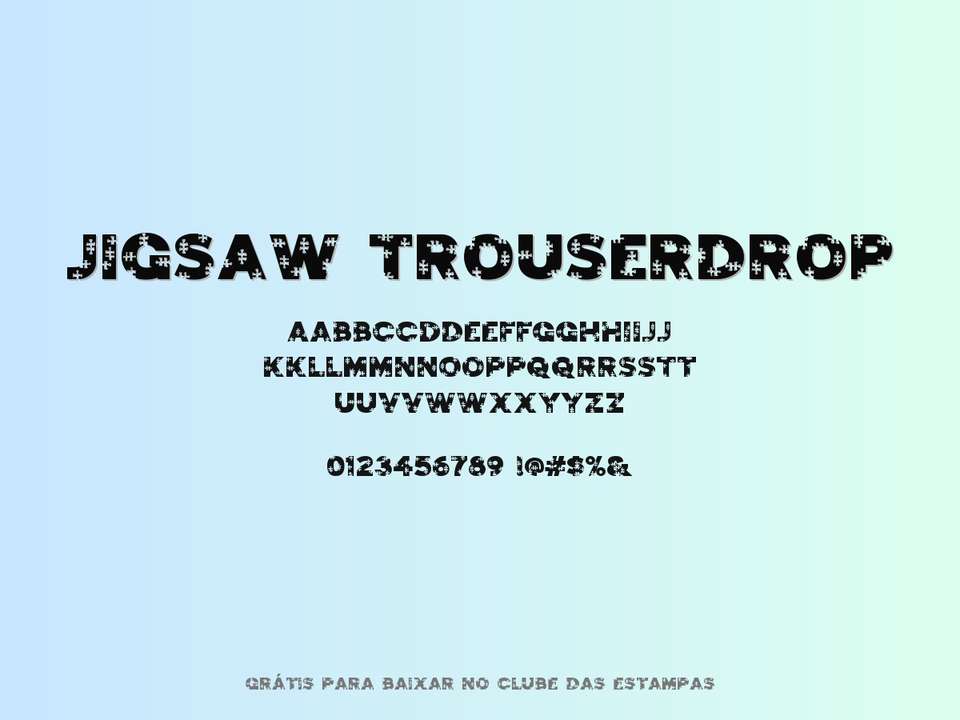 Fonte Jigsaw Trouserdrop Grátis Para Baixar