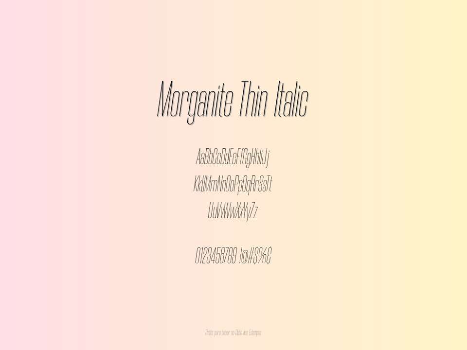 Fonte Morganite Thin Italic Grátis Para Baixar