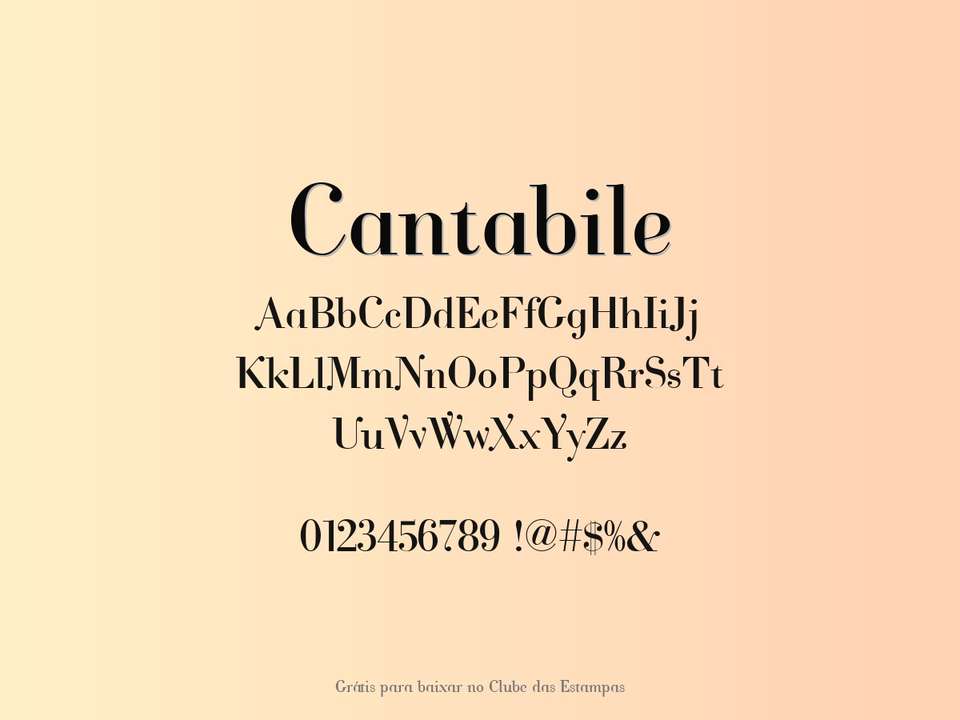 Fonte Cantabile Grátis Para Baixar