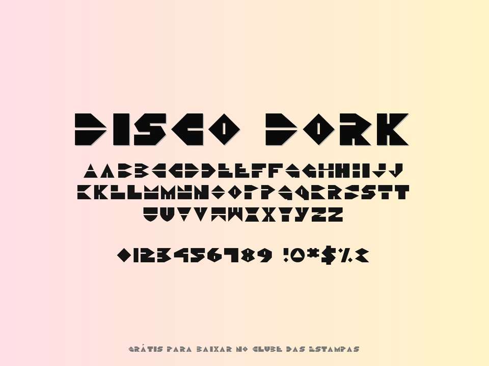Fonte Disco Dork Grátis Para Baixar