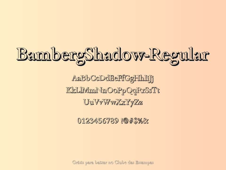 Fonte Bambergshadow Regular Grátis Para Baixar