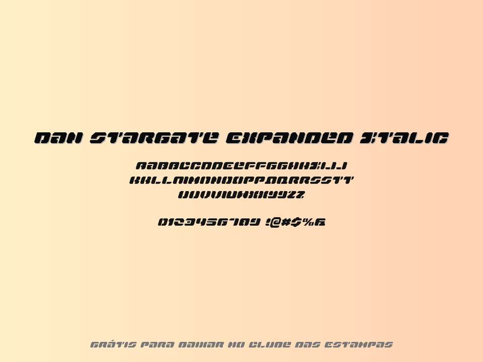 Fonte Dan Stargate Expanded Italic Grátis Para Baixar