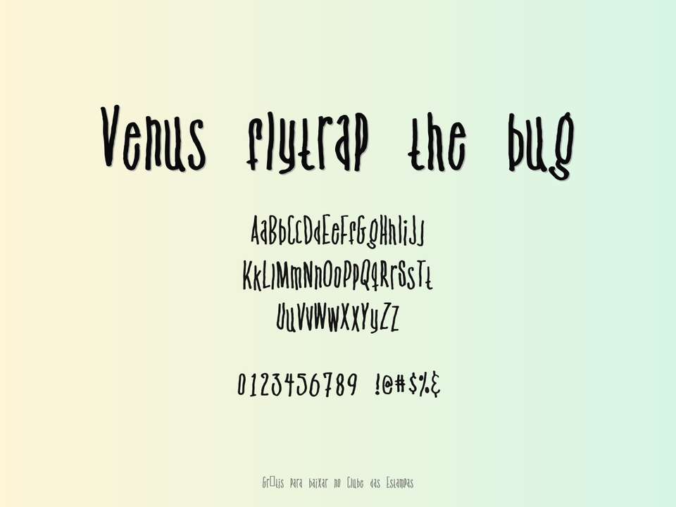 Fonte Venus Flytrap The Bug Grátis Para Baixar