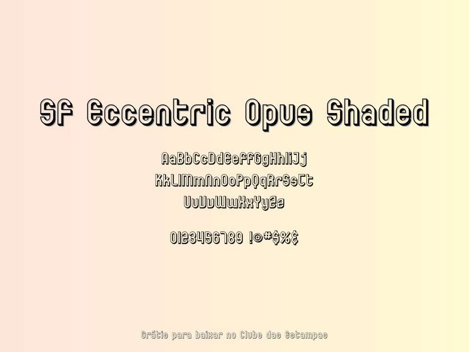 Fonte Sf Eccentric Opus Shaded Grátis Para Baixar
