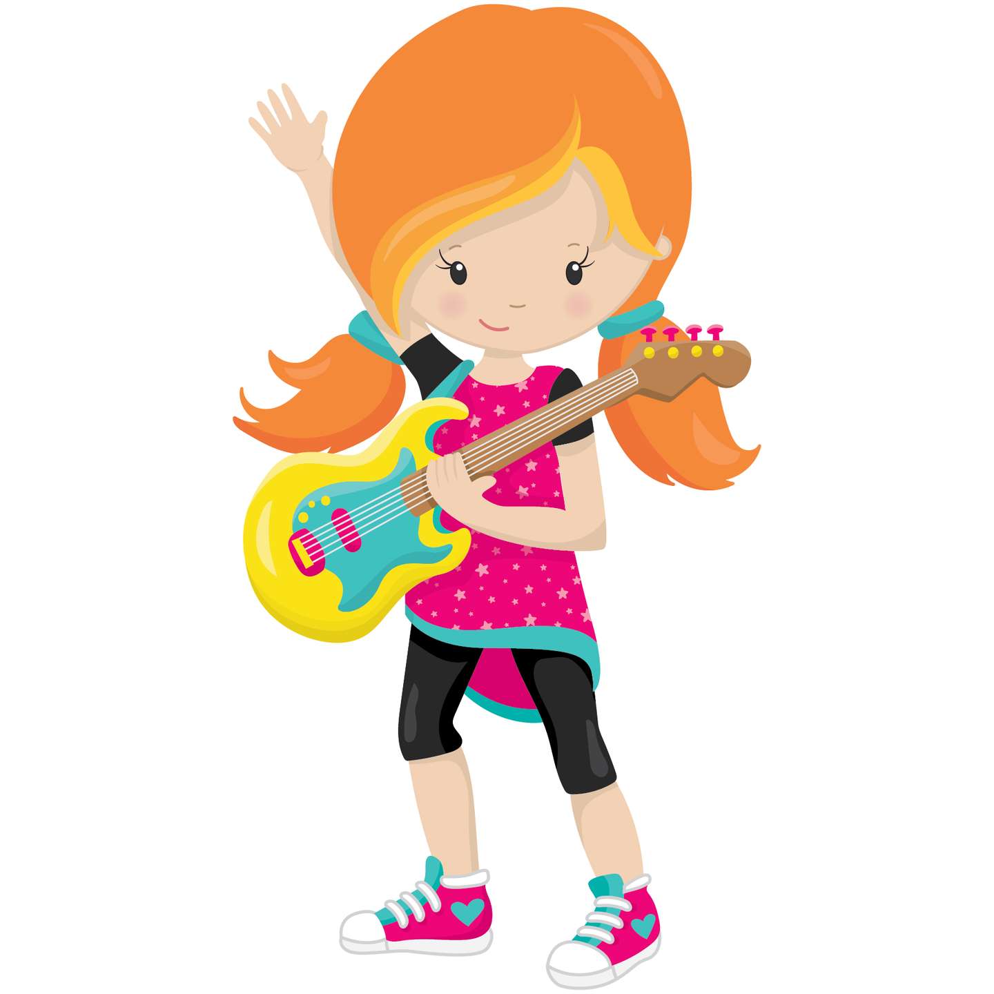 Menina Artista Com Guitarra Música Png Grátis Para Baixar Arte