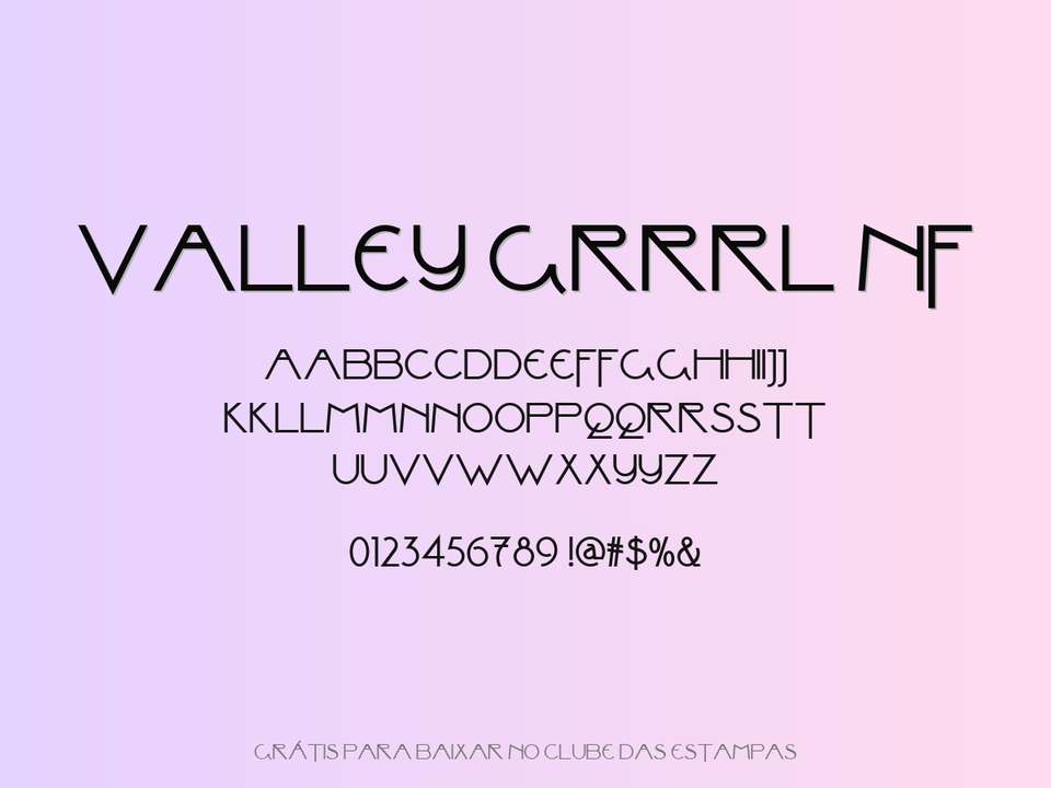 Fonte Valley Grrrl Nf Grátis Para Baixar