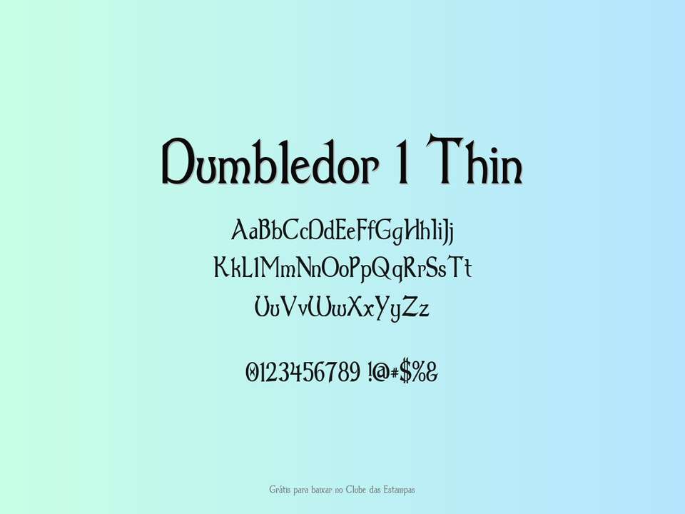 Fonte Dumbledor 1 Thin Grátis Para Baixar