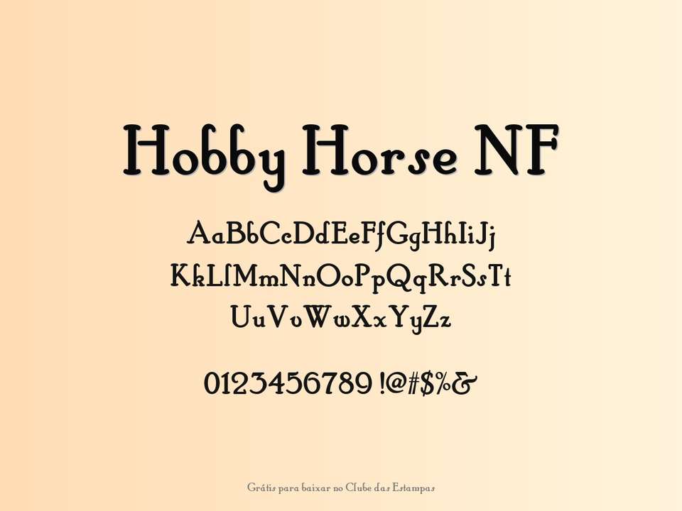 Fonte Hobby Horse Nf Grátis Para Baixar