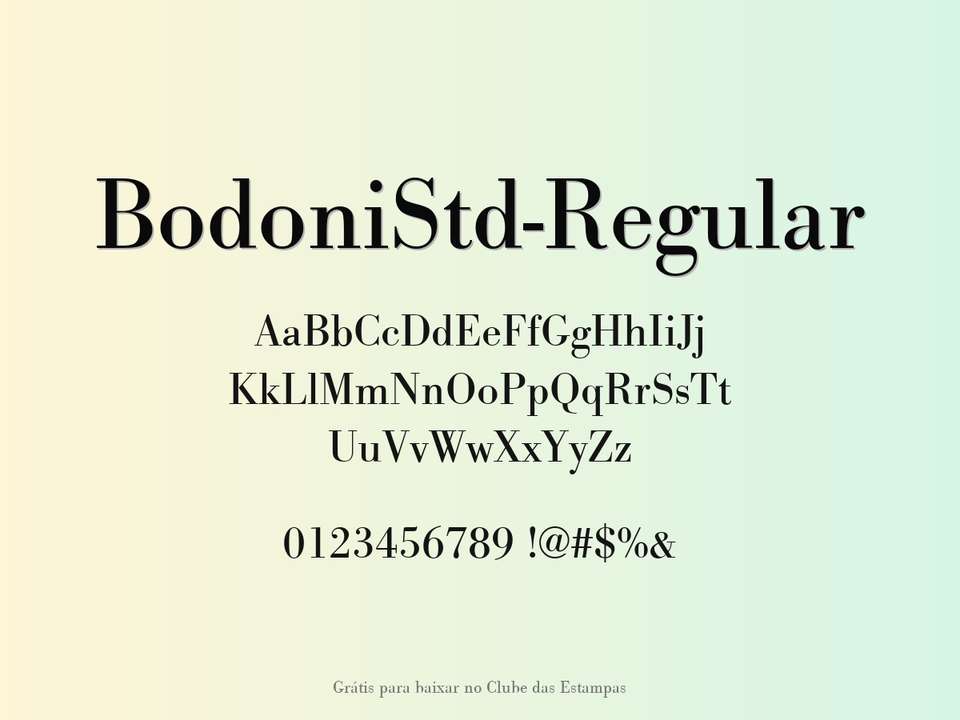 Fonte Bodonistd Regular Grátis Para Baixar