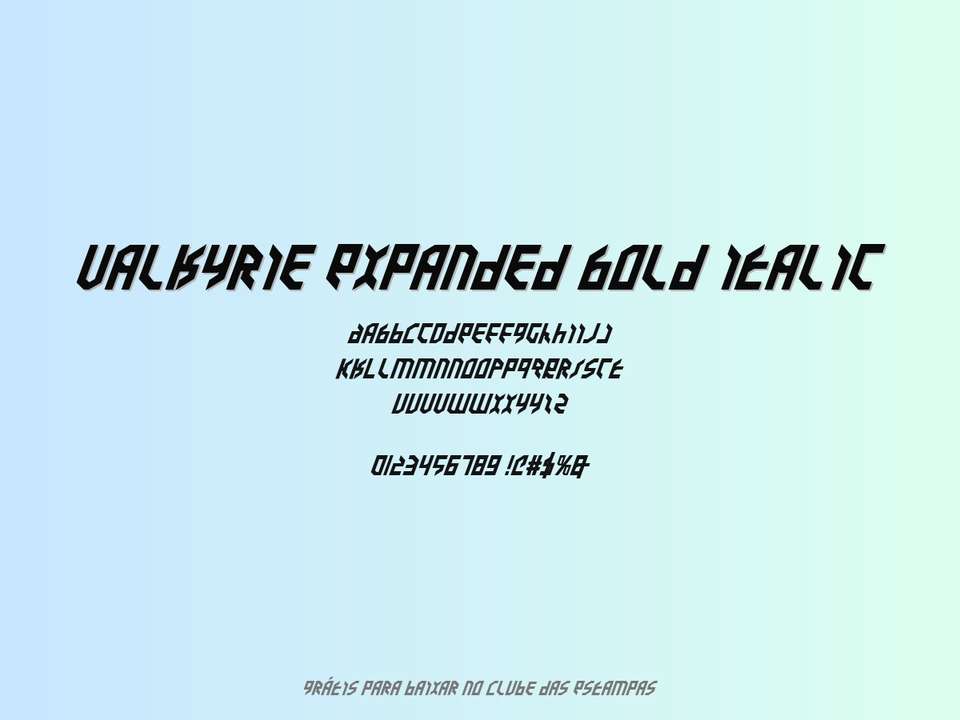 Fonte Valkyrie Expanded Bold Italic Grátis Para Baixar