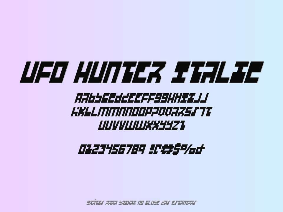 Fonte Ufo Hunter Italic Grátis Para Baixar