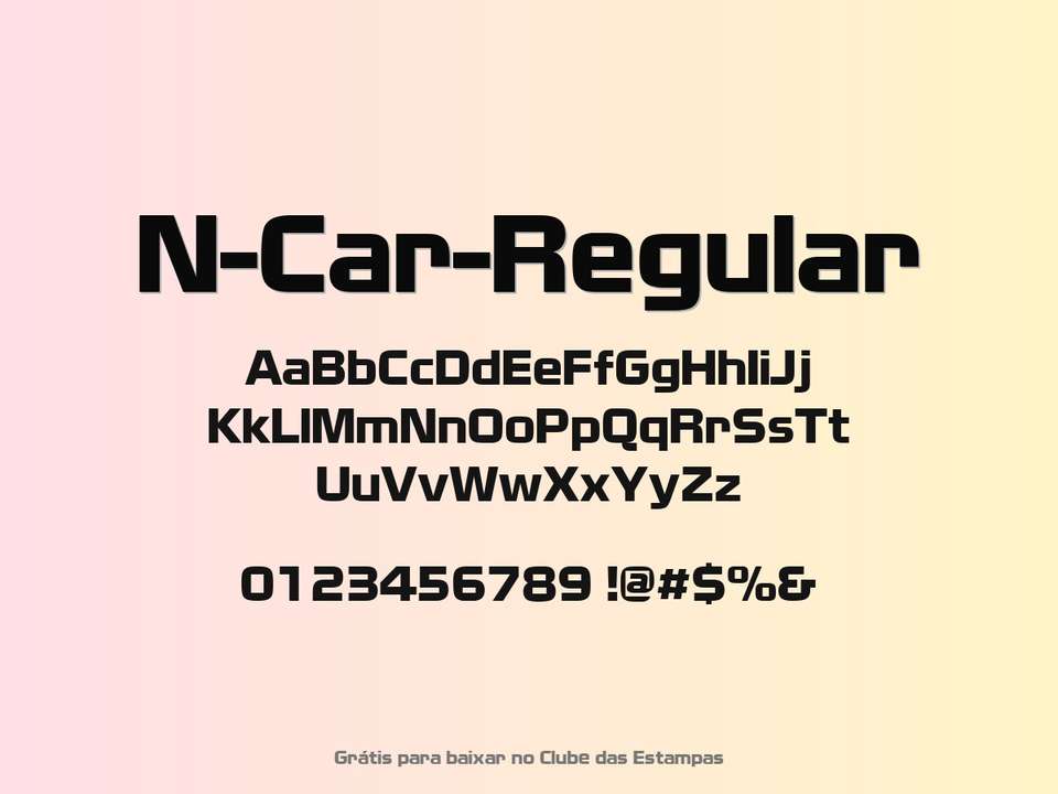 Fonte N Car Regular Grátis Para Baixar