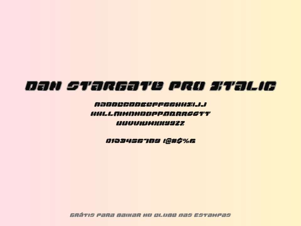 Fonte Dan Stargate Pro Italic Grátis Para Baixar