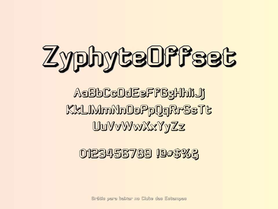 Fonte Zyphyteoffset Grátis Para Baixar