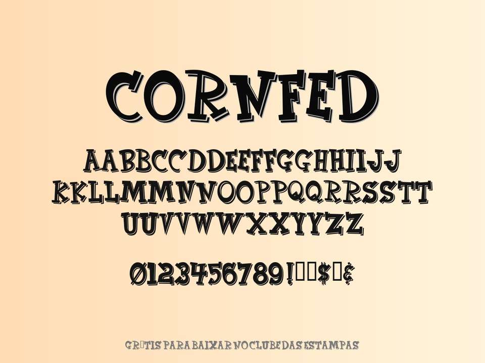 Fonte Cornfed Grátis Para Baixar