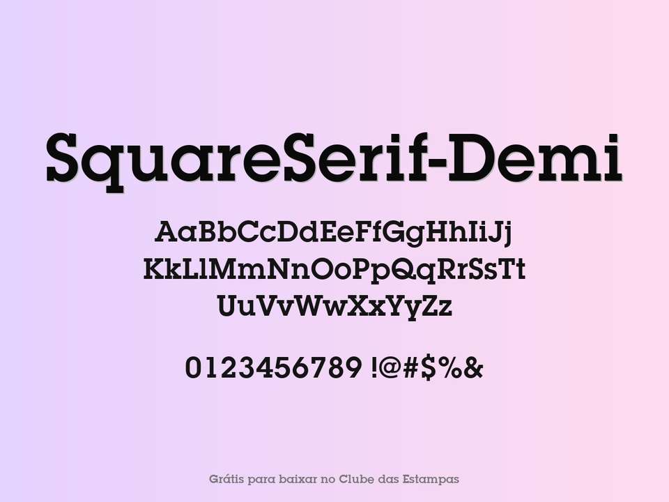 Fonte Squareserif Demi Grátis Para Baixar