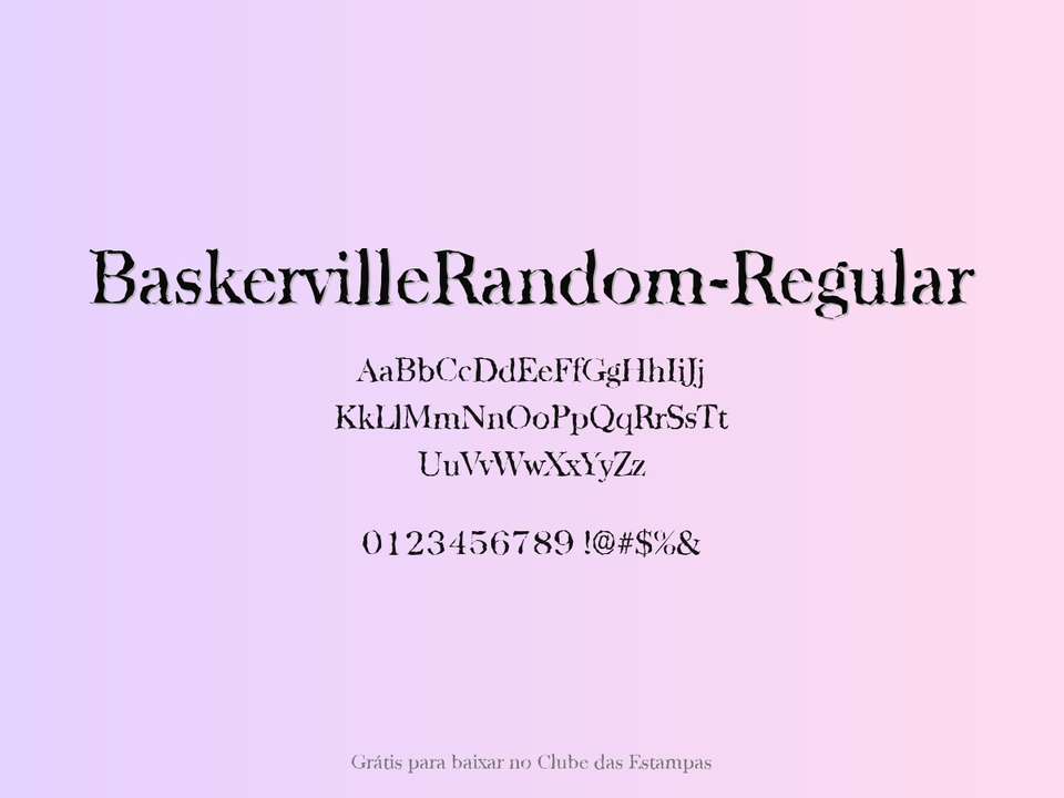 Fonte Baskervillerandom Regular Grátis Para Baixar
