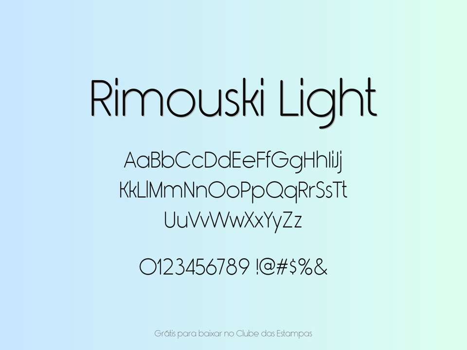 Fonte Rimouski Light Grátis Para Baixar