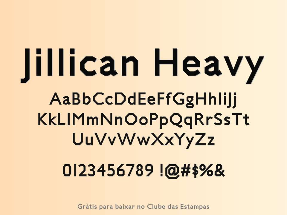 Fonte Jillican Heavy Grátis Para Baixar