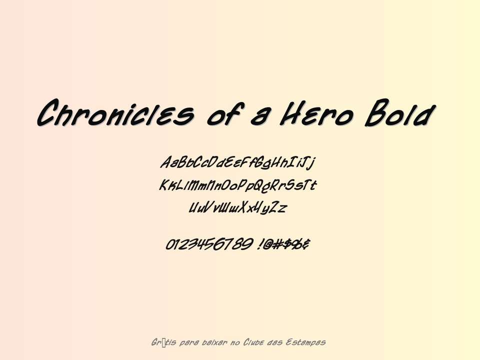 Fonte Chronicles Of A Hero Bold Grátis Para Baixar