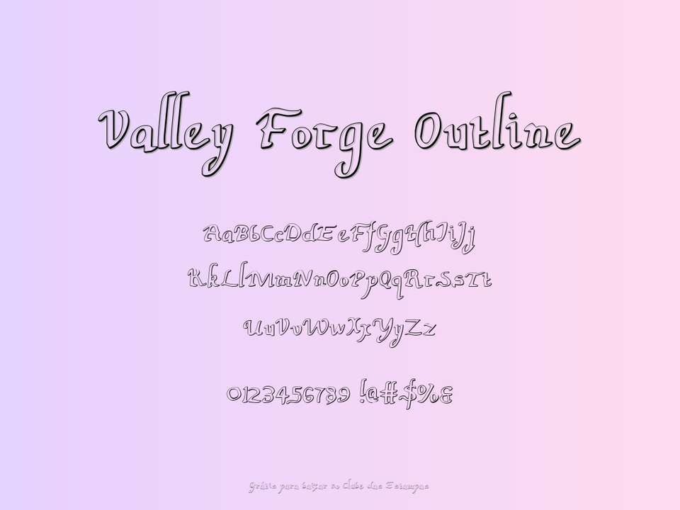 Fonte Valley Forge Outline Grátis Para Baixar