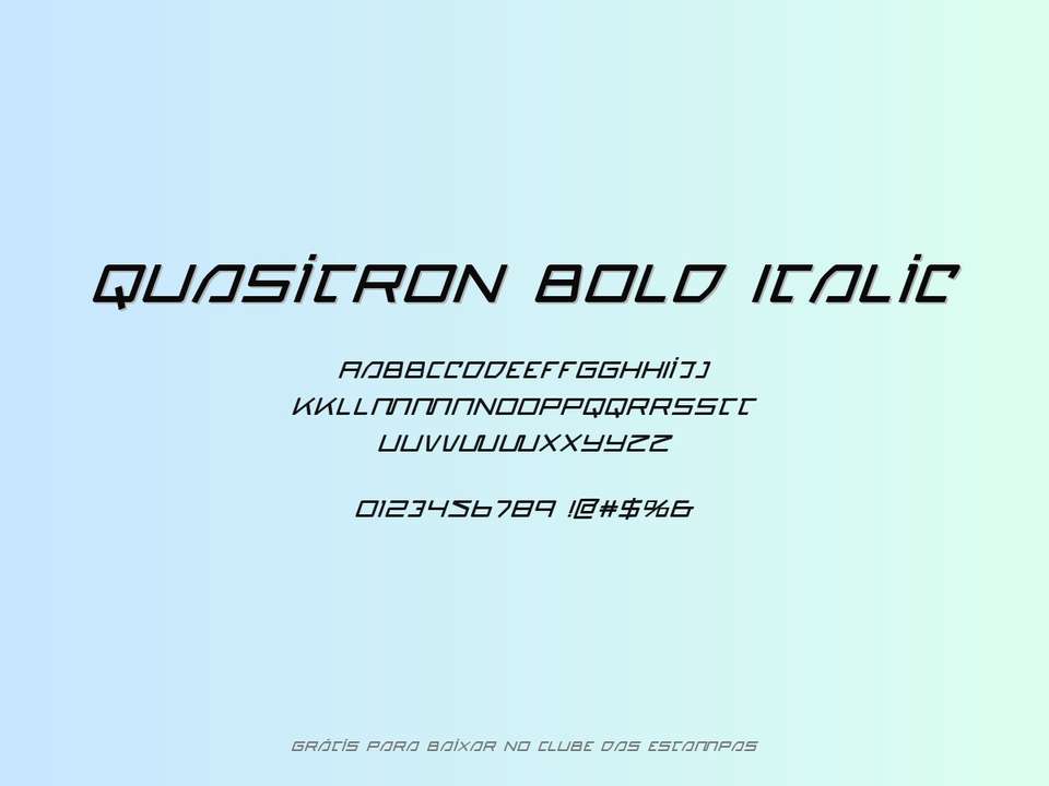 Fonte Quasitron Bold Italic Grátis Para Baixar