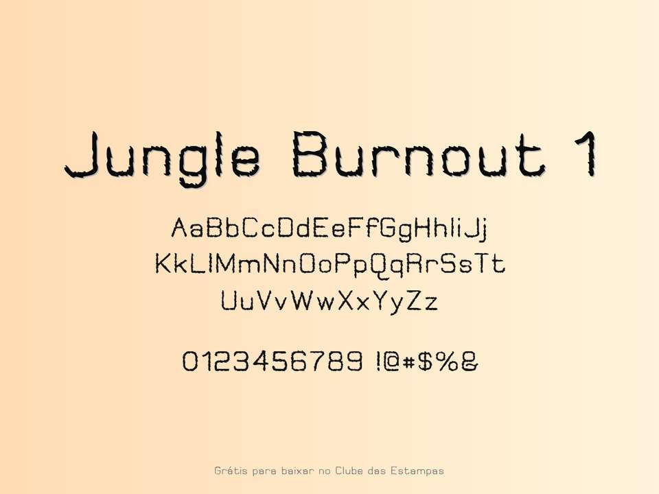 Fonte Jungle Burnout 1 Grátis Para Baixar