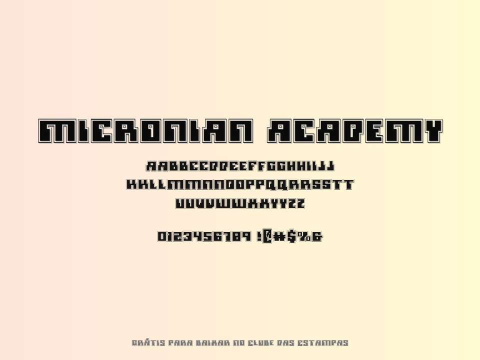 Fonte Micronian Academy Grátis Para Baixar
