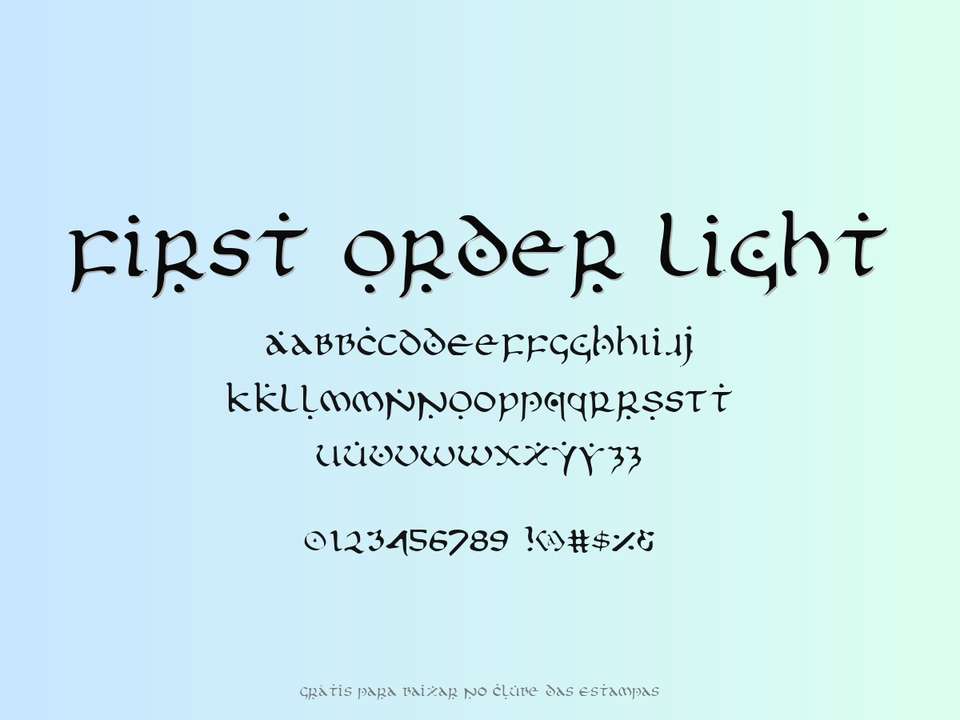 Fonte First Order Light Grátis Para Baixar