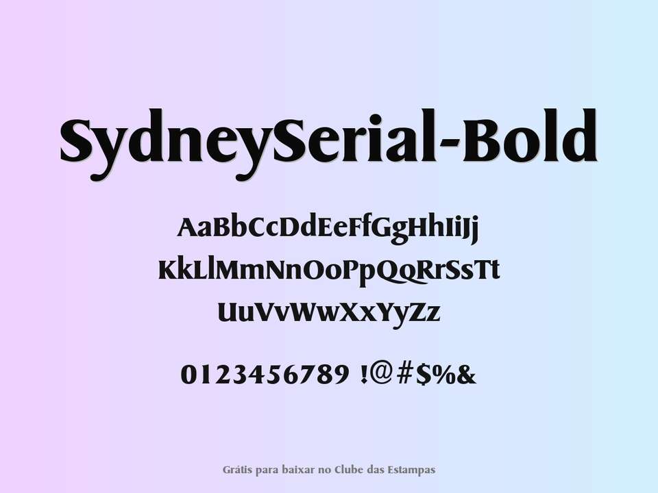 Fonte Sydneyserial Bold Grátis Para Baixar