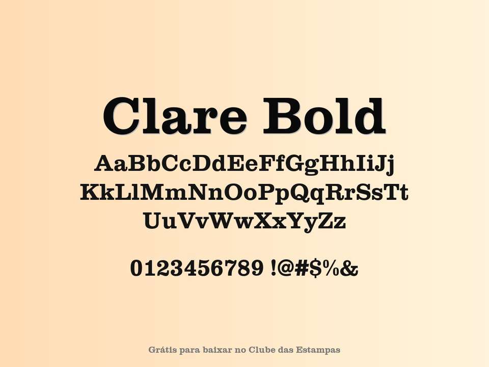 Fonte Clare Bold Grátis Para Baixar