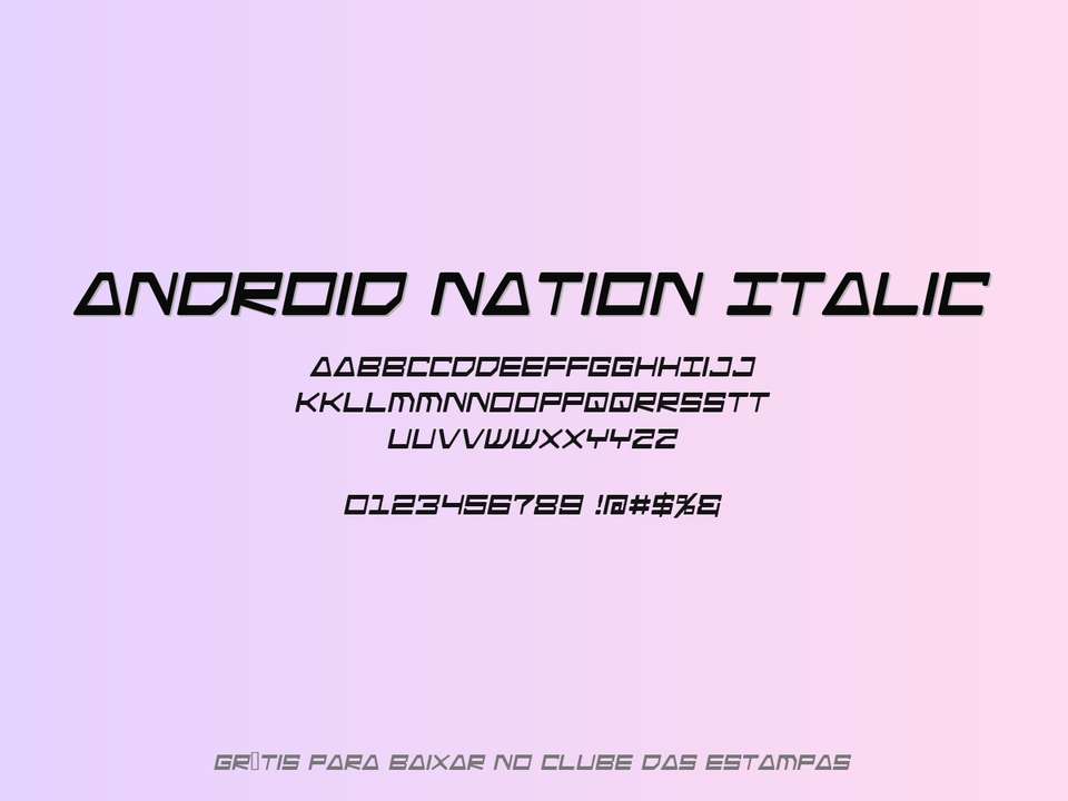 Fonte Android Nation Italic Grátis Para Baixar
