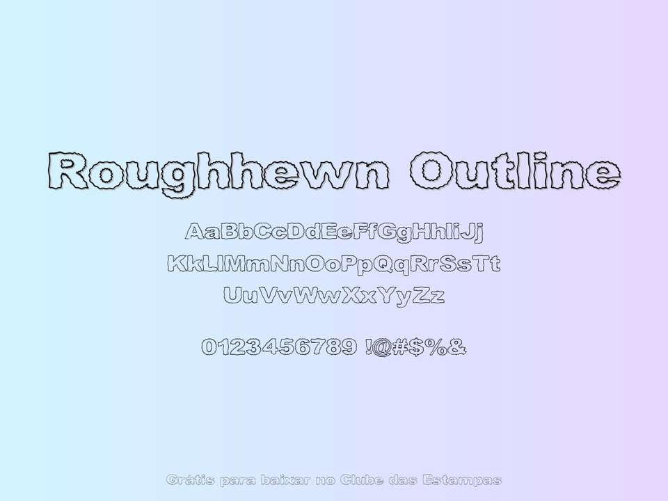 Fonte Roughhewn Outline Grátis Para Baixar