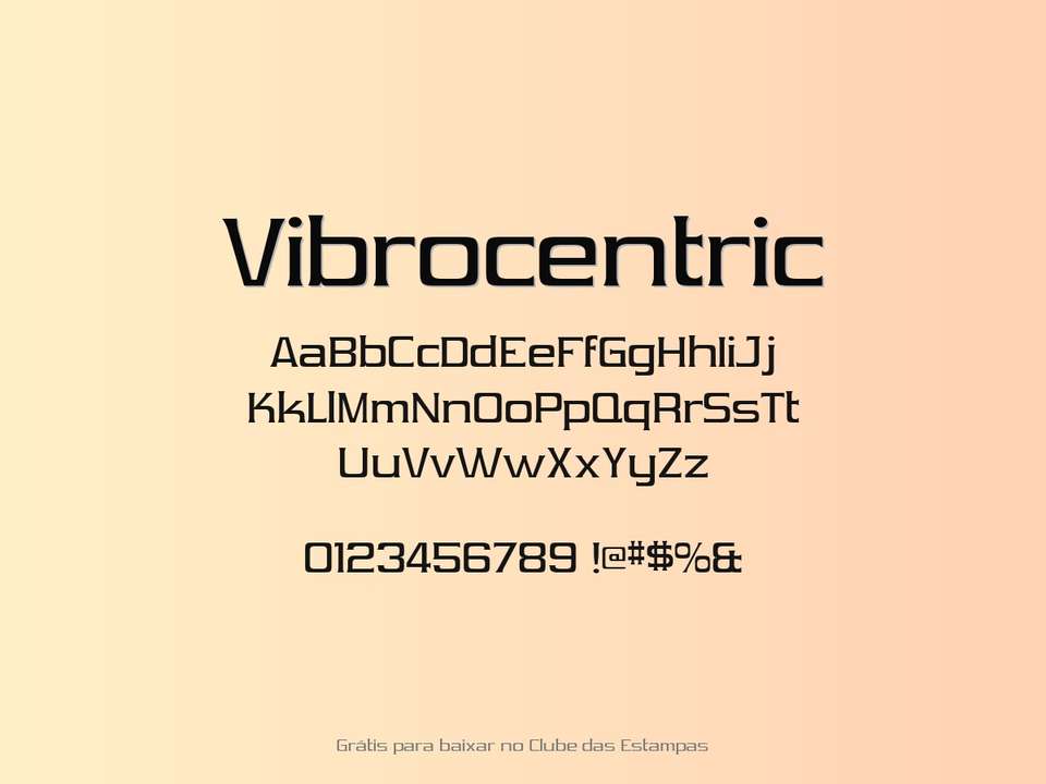 Fonte Vibrocentric Grátis Para Baixar
