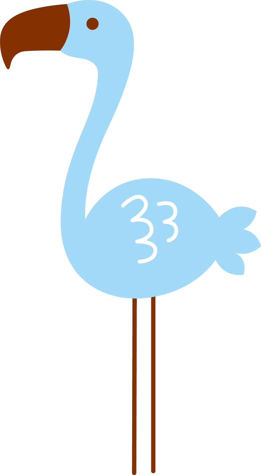 Flamingo Azul Estilizado Animais Png Grátis Para Baixar
