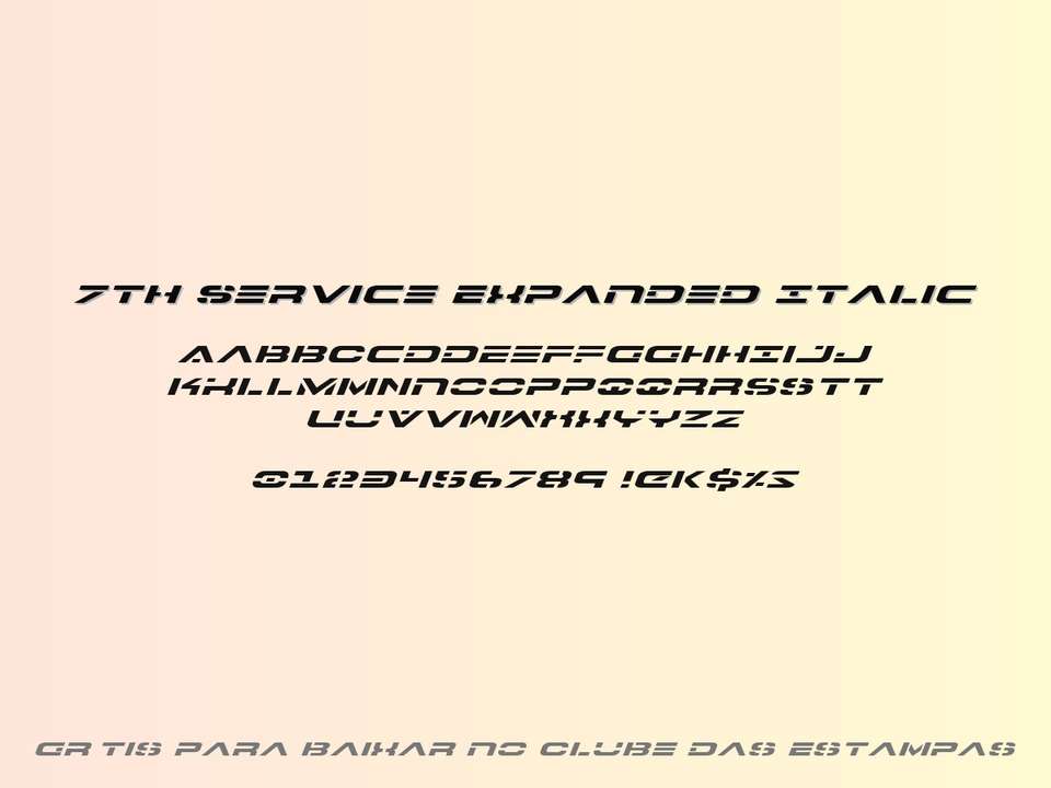 Fonte 7th Service Expanded Italic Grátis Para Baixar