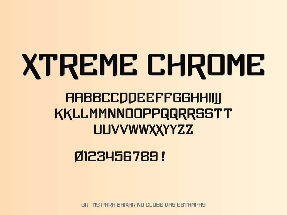 Fonte Xtreme Chrome Grátis Para Baixar