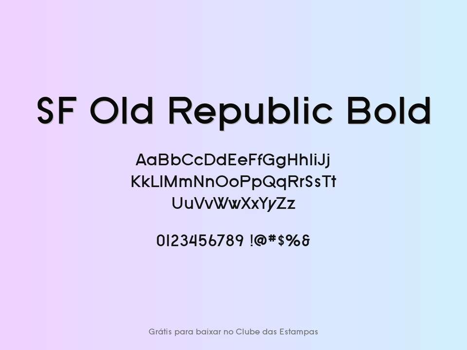 Fonte Sf Old Republic Bold Grátis Para Baixar