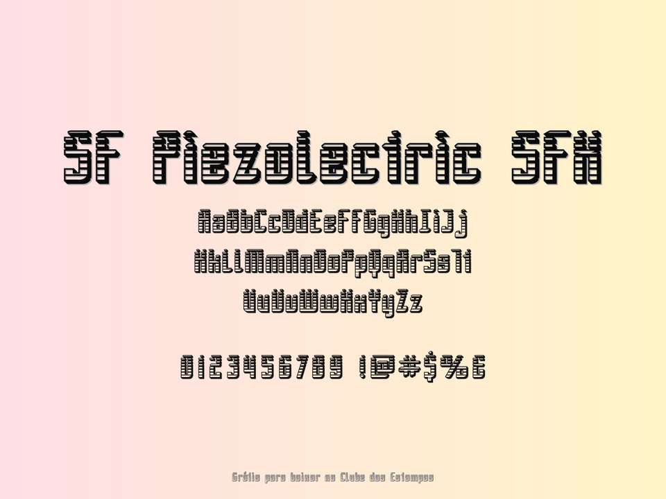 Fonte Sf Piezolectric Sfx Grátis Para Baixar