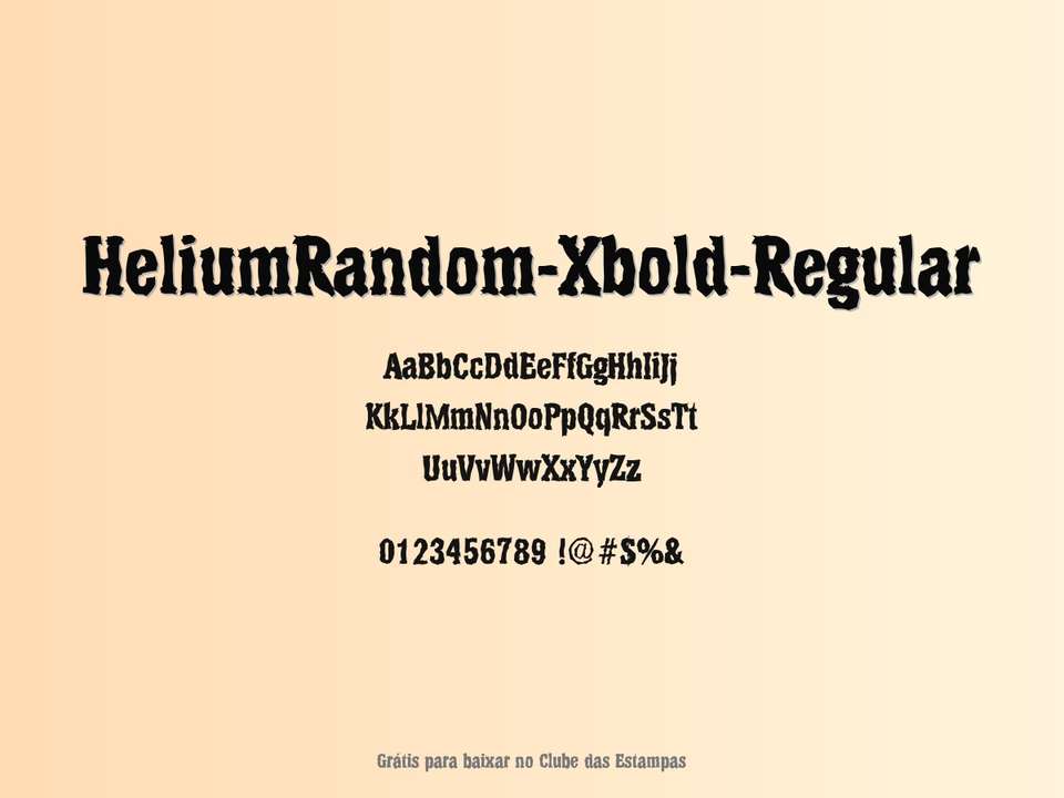 Fonte Heliumrandom Xbold Regular Grátis Para Baixar