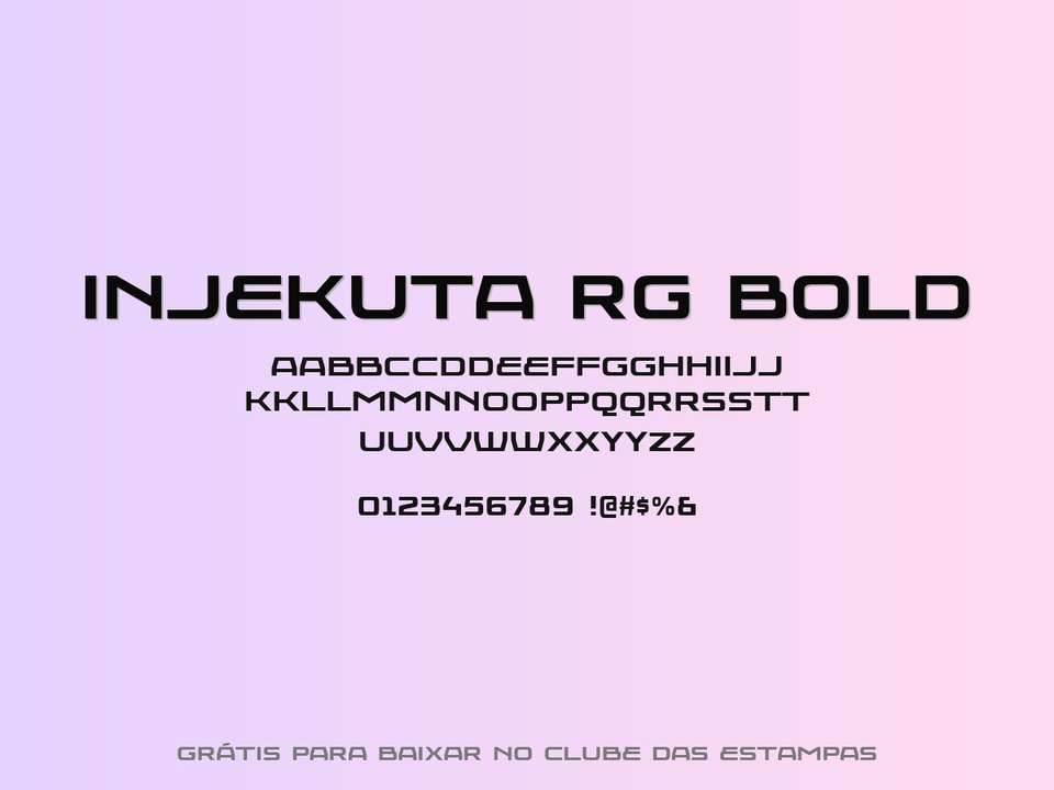 Fonte Injekuta Rg Bold Grátis Para Baixar