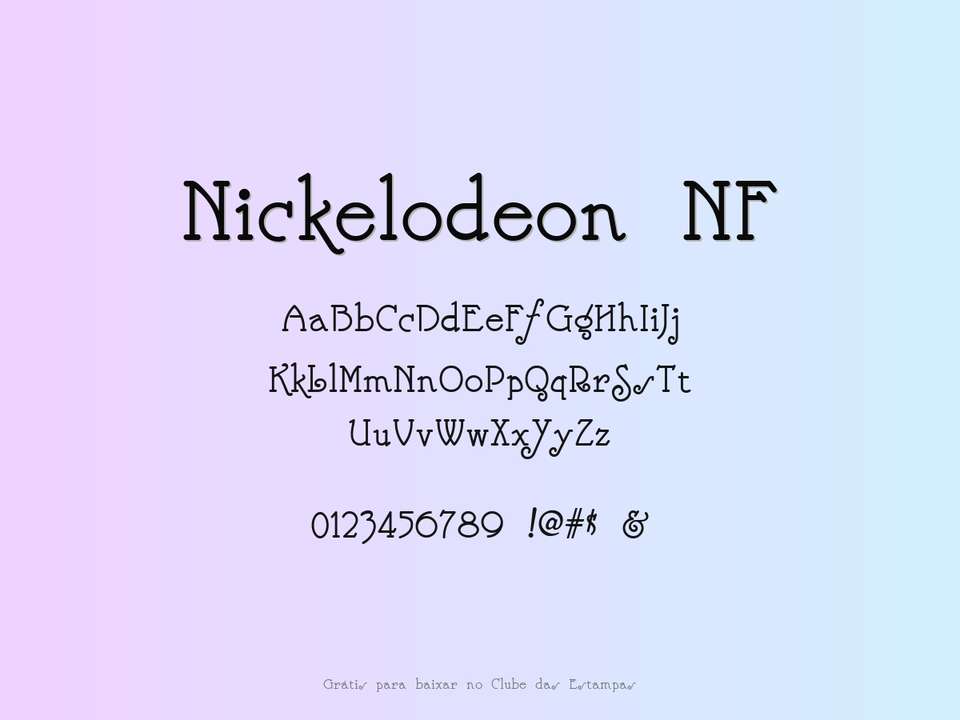 Fonte Nickelodeon Nf Grátis Para Baixar